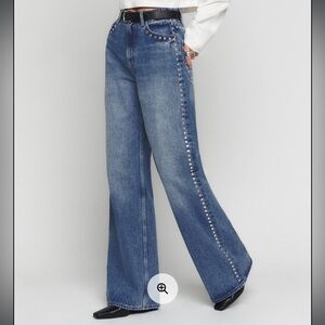 Reformation Cary High Rise Slouchy Wide Leg Jeans